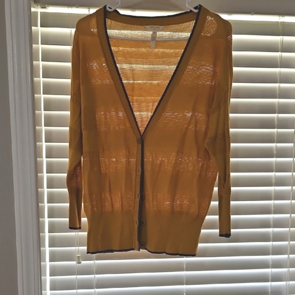 Matilda Jane Mustard Cardigan Sweater